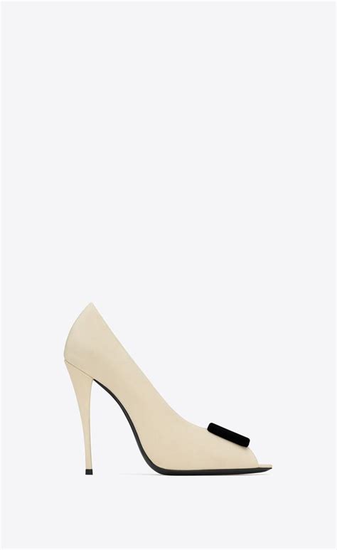 ysl peep|PEEP pumps in satin crepe .